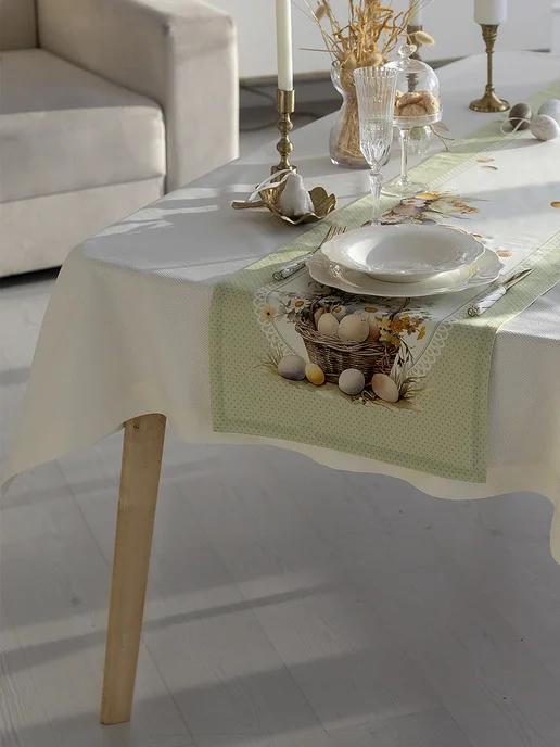 Listelle collection Дорожка на стол тканевая 40х140 см хлопок, 40x140 см, фото 4