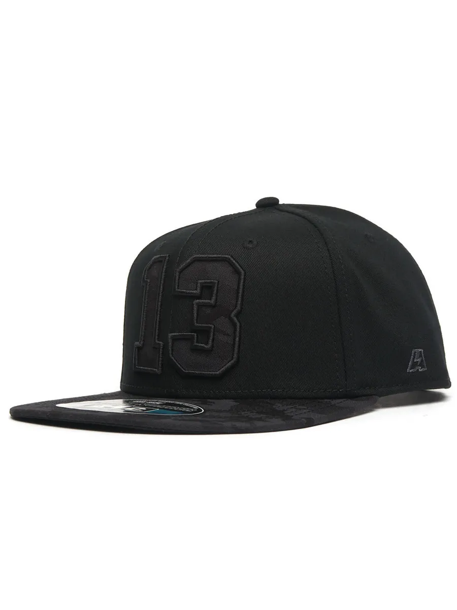 Бейсболка с номером 13 snapback черная Атрибутика и Клуб