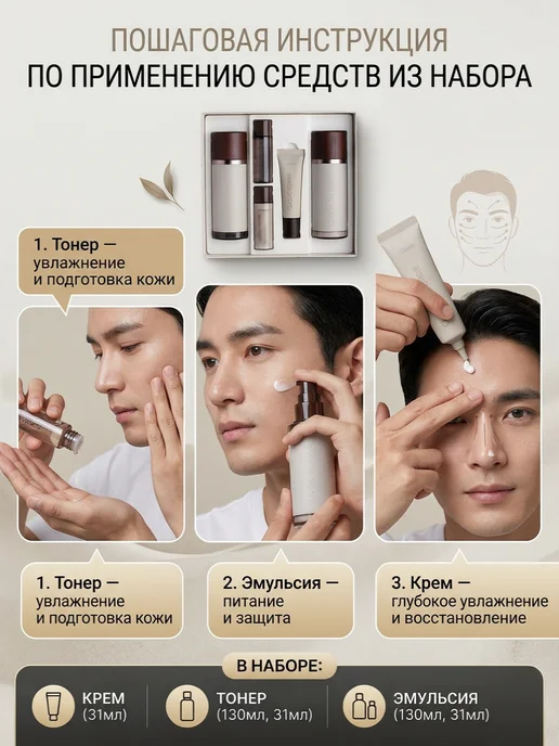 THE SAEM Набор косметики для лица мужской лифтинг Корея, вариант, фото 3