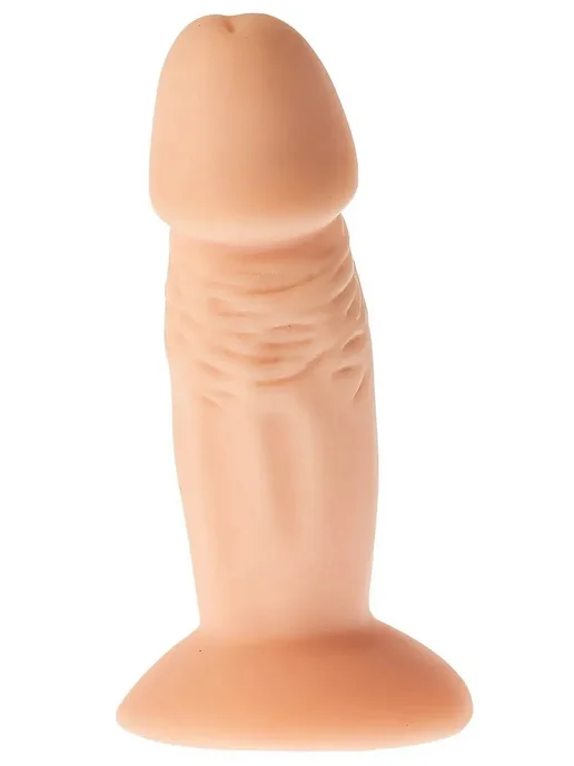 ToyForFun Анальная пробка в виде мужского фаллоса на присоске 10см, бежевый, фото 3