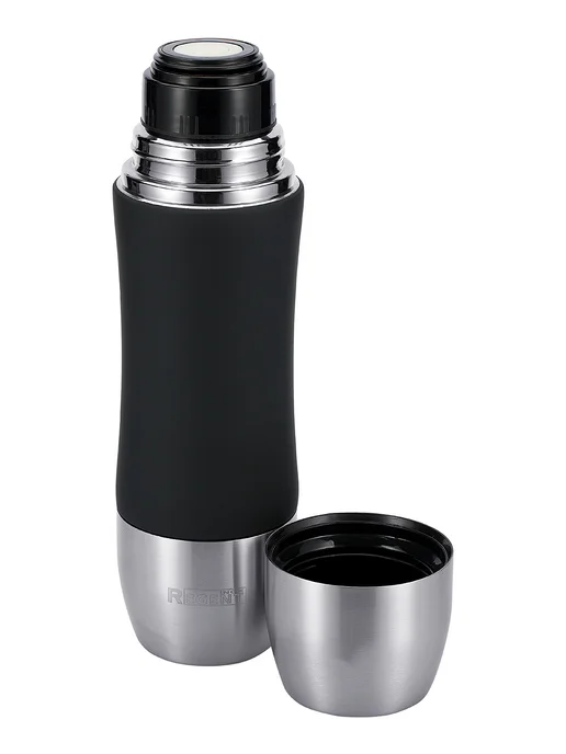 Regent inox Термос 0.75 литра металлический вакуумный для чая и кофе, черный, фото 6