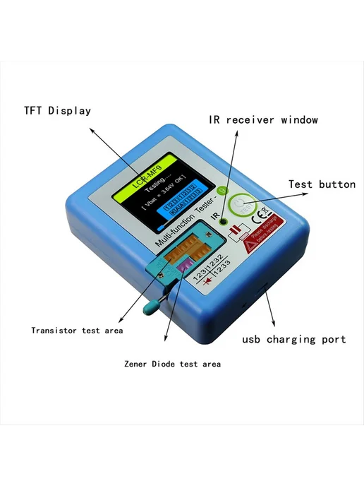 LCR-MF9 TFT LCD Display Multi-Meter Transistor Tester Diode, вариант, фото 6