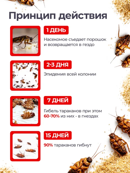 Средство от тараканов эффективная отрава 2 шт, 5 шт, фото 4