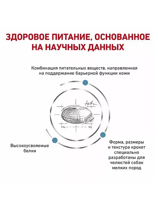 Сухой корм Royal canin Skin Care для собак, мелкие, 2 кг, фото 7