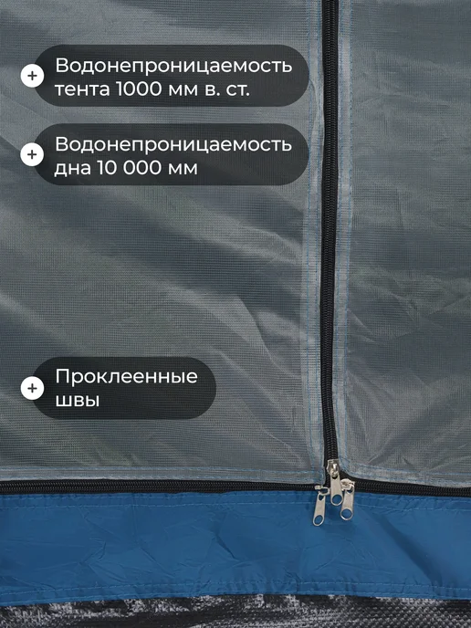 De Mount Палатка 2-местная Aeri 2, синий, фото 4