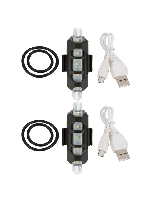 2 шт LED фонарь для M365 Pro красный сигнальный, 2 шт, белый
