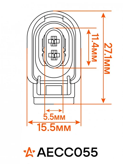 AIRLINE Разъем автомобильный 2 контакта VW POLO V 2010 для датчика A, вариант, фото 7