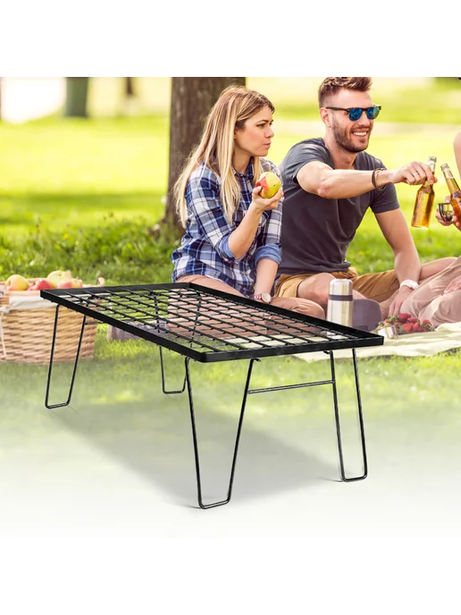 Стол с сеткой для похода и пикника, складной, BBQ, черный, фото 5