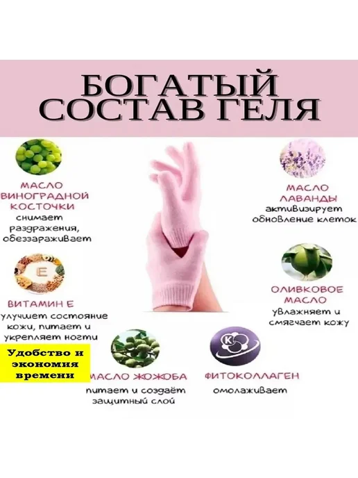 Перчатки для увлажнения и восстановления кожи рук, вариант, фото 2