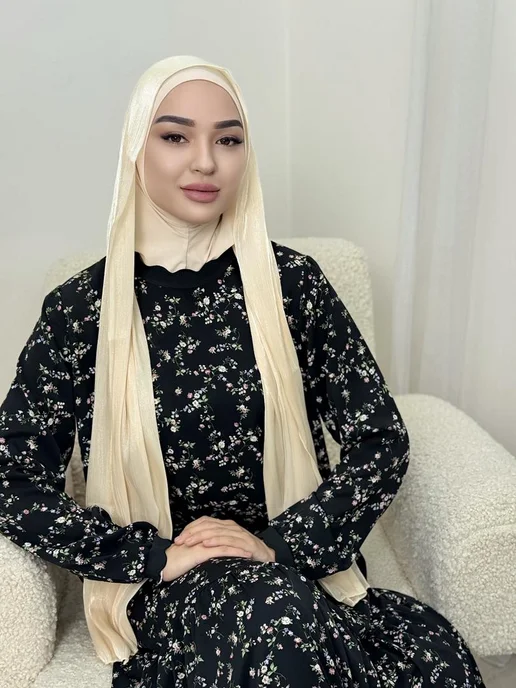 HABIBI Балаклава с капюшоном из органзы, бежевый, фото 2
