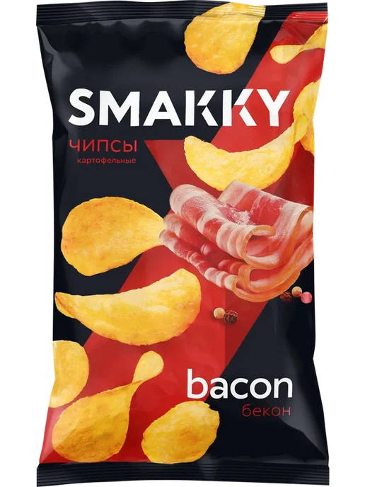 Чипсы картофельные SMAKKY со вкусом бекона 180г, 180 г