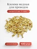 Клемма медная для проводов 6,3 мм, типа мама 100 шт без бренда 763769507 купить за 345 ₽ в интернет‑магазине Wildberries
