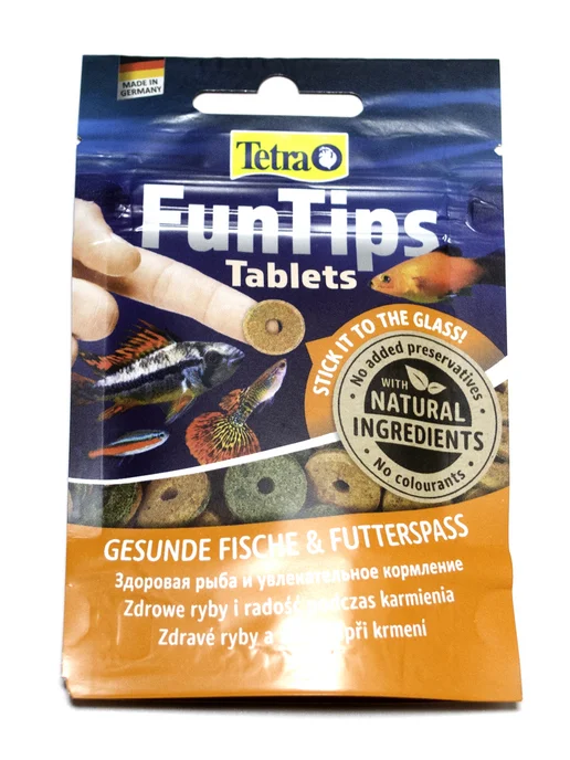 TETRA FunTips Tablets 20табл 8гр корм для рыб, 8 г, фото 2