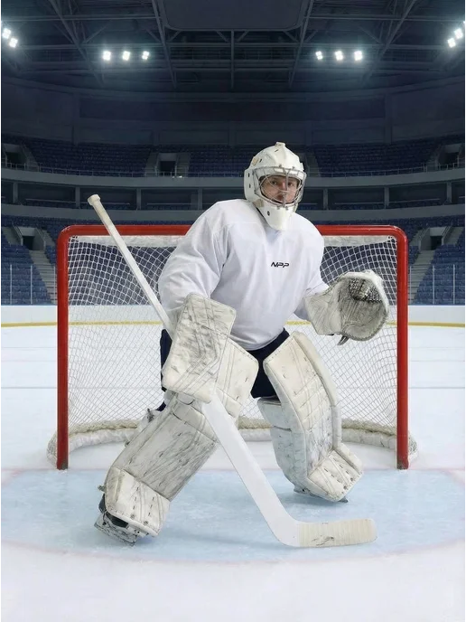 NPP HOCKEY Свитер джерси хоккейный Вратарский тренировочный PRO NPP, белый, фото 5