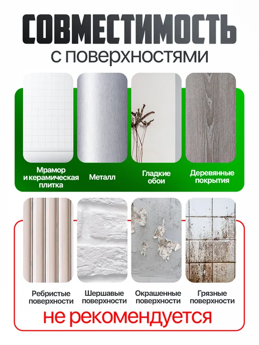 Стоппер для двери, ограничитель настенный квадратный 6 шт, 6 шт, фото 5