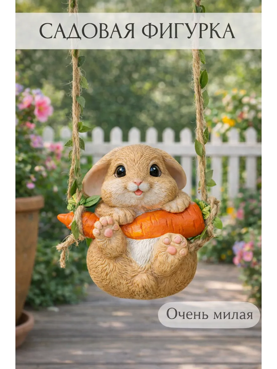 Садовая фигурка подвесная Кролик