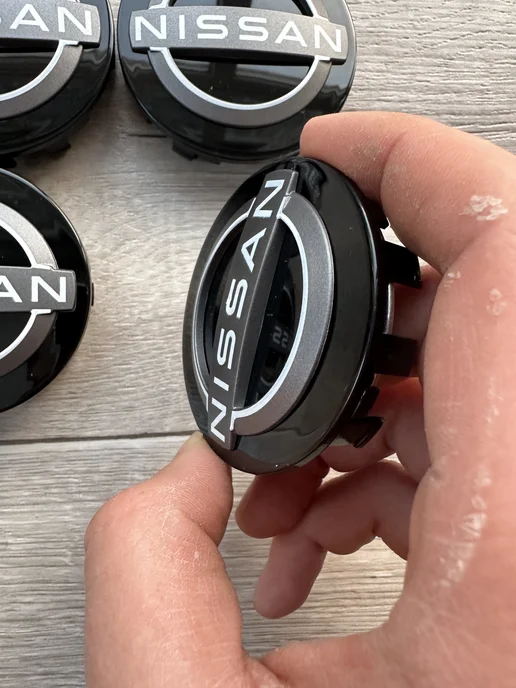 АВТО ТРЕНДС Заглушки на литые дики Nissan 63 61 мм Колпачки 403426RA1A, черный, фото 4