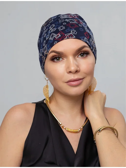 Katerina Lev Чалма после химиотерапии Alisia, голубой