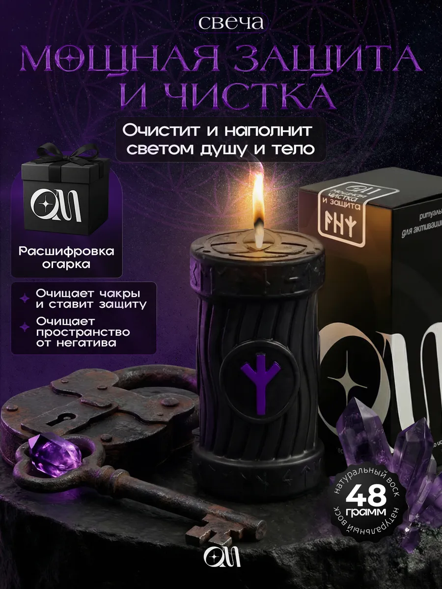 Мощная защита и чистка от негатива программная черная свеча