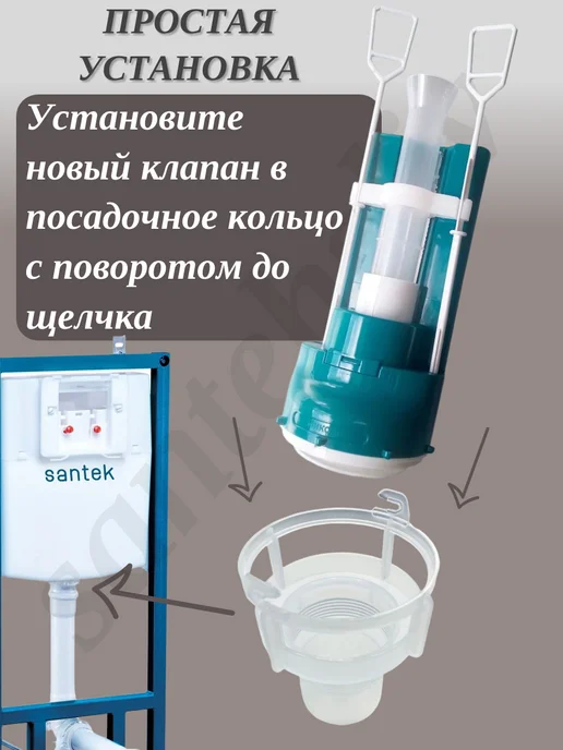 Santek Сливной механизм для инсталляции 1WH501562, вариант, фото 2