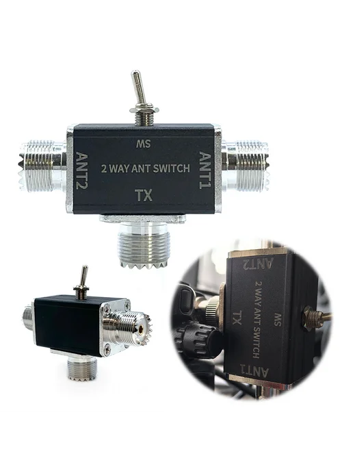 2-Way CB HAM антенн коммутатор 100W 0-50МГц OFF Заземл, 100 Вт, фото 2