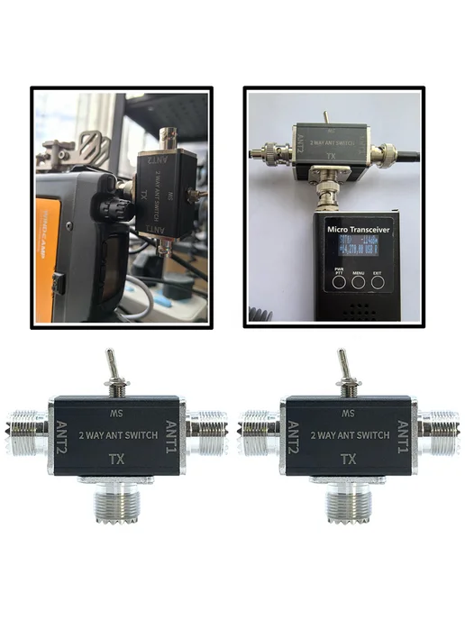 2-Way CB HAM антенн коммутатор 100W 0-50МГц OFF Заземл, 100 Вт, фото 3
