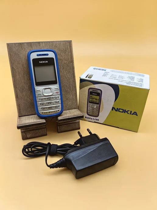 nokia Кнопочный мобильный телефон без камеры 1200, синий, фото 3