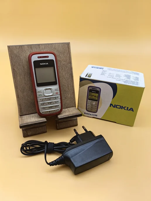 nokia Кнопочный мобильный телефон без камеры 1200, красный, фото 3