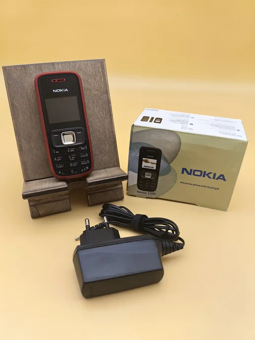 nokia Кнопочный мобильный телефон без камеры 1209, красный, фото 3