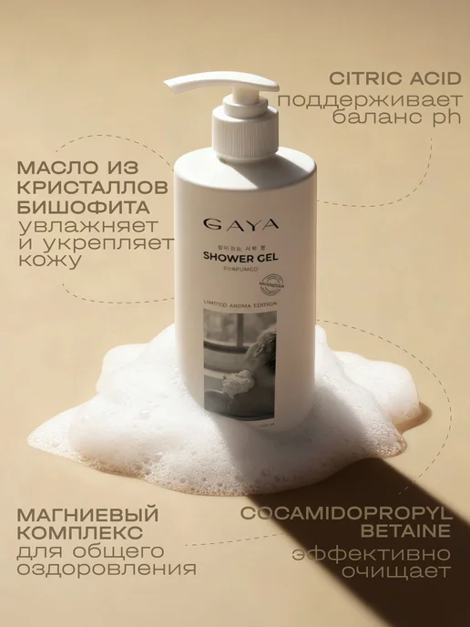 Парфюмированный гель для душа женский натуральный и с GAYA, вариант, фото 5