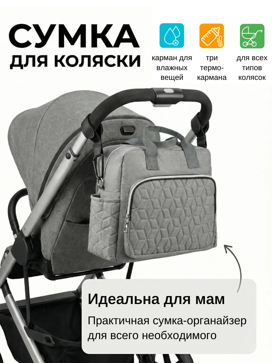 Сумка органайзер для коляски и мамы