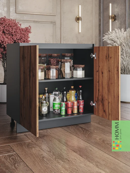 Homm для дома Кухонный гарнитур тумба под мойку на кухню 80, черный, фото 5