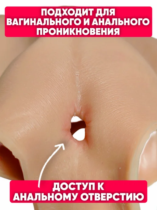 POLITE Реалистичный страпон с трусиками из киберкожи, бежевый, фото 4