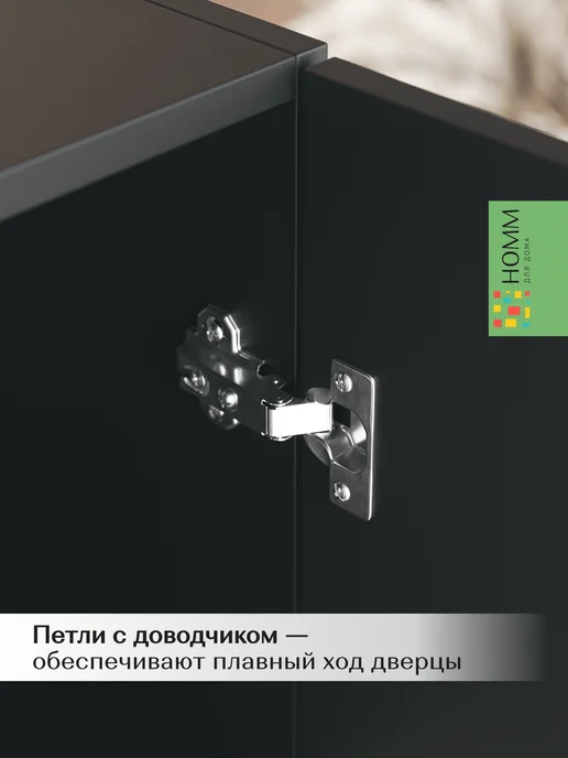 Homm для дома Кухонный гарнитур шкаф навесной 80, черный, фото 5