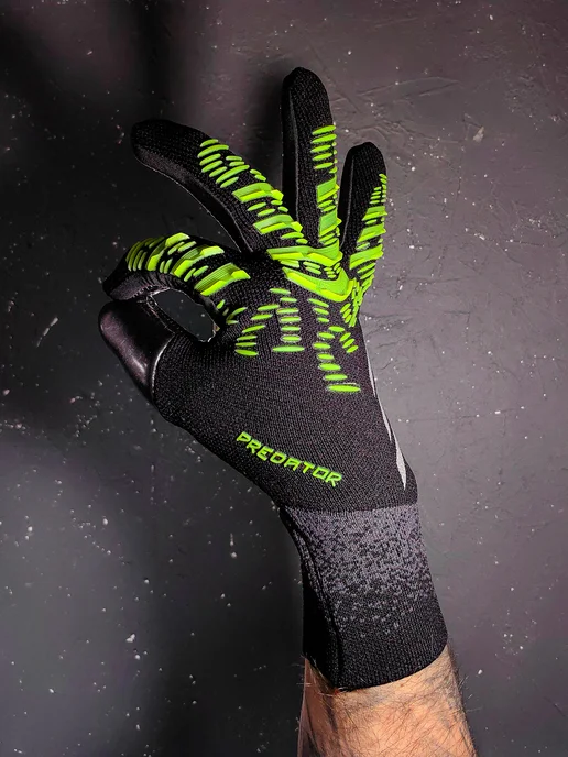 adidas Вратарские перчатки Predator Pro Electric Stealth, черный, фото 2