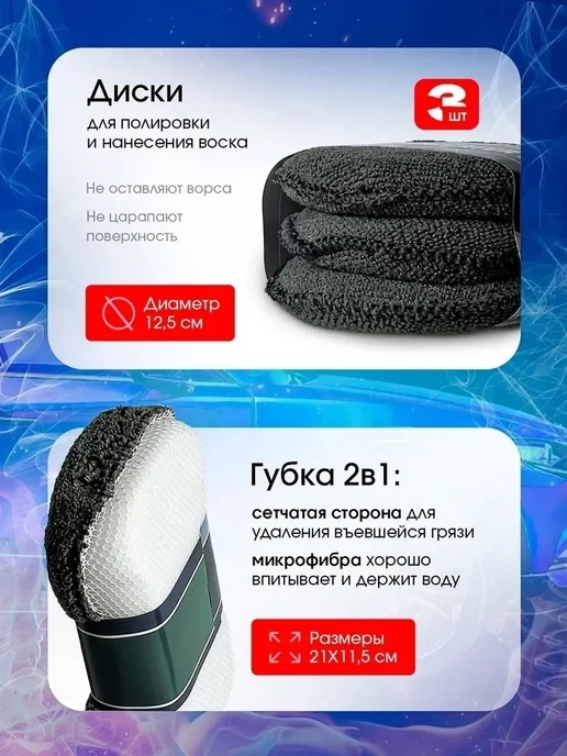 Набор для мойки и ухода за авто, вариант, фото 5
