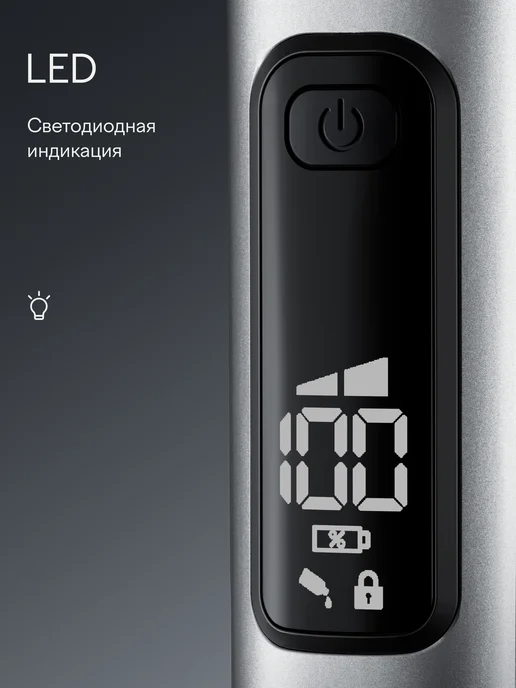 Машинка для стрижки волос, триммер с 2 насадками Tuvio HC-DL2BL, серый, фото 6
