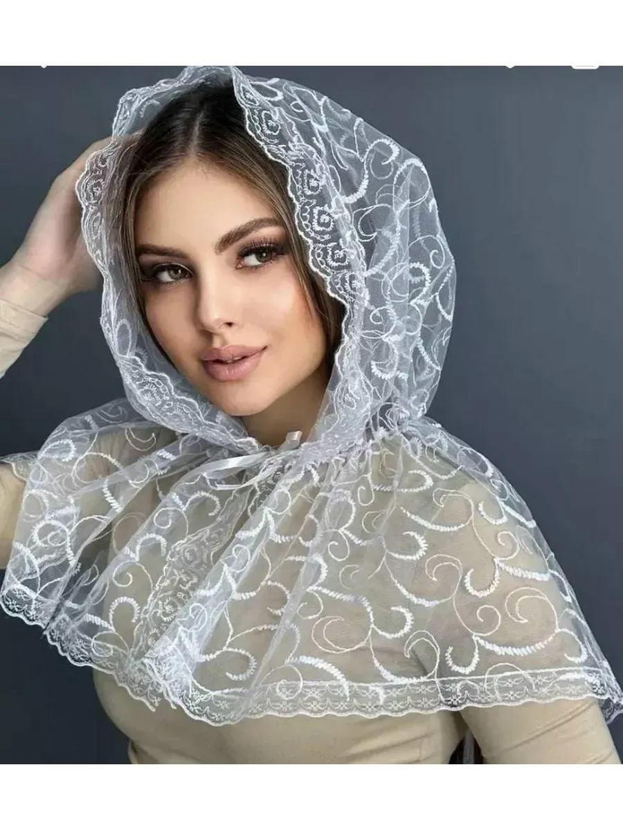 церковный платок на голову для храма