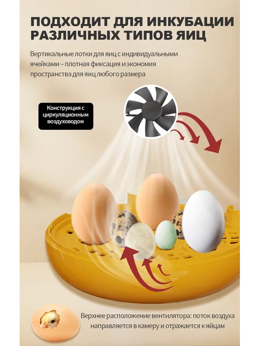 Инкубатор для птицы в домашних условиях, желтый, фото 6