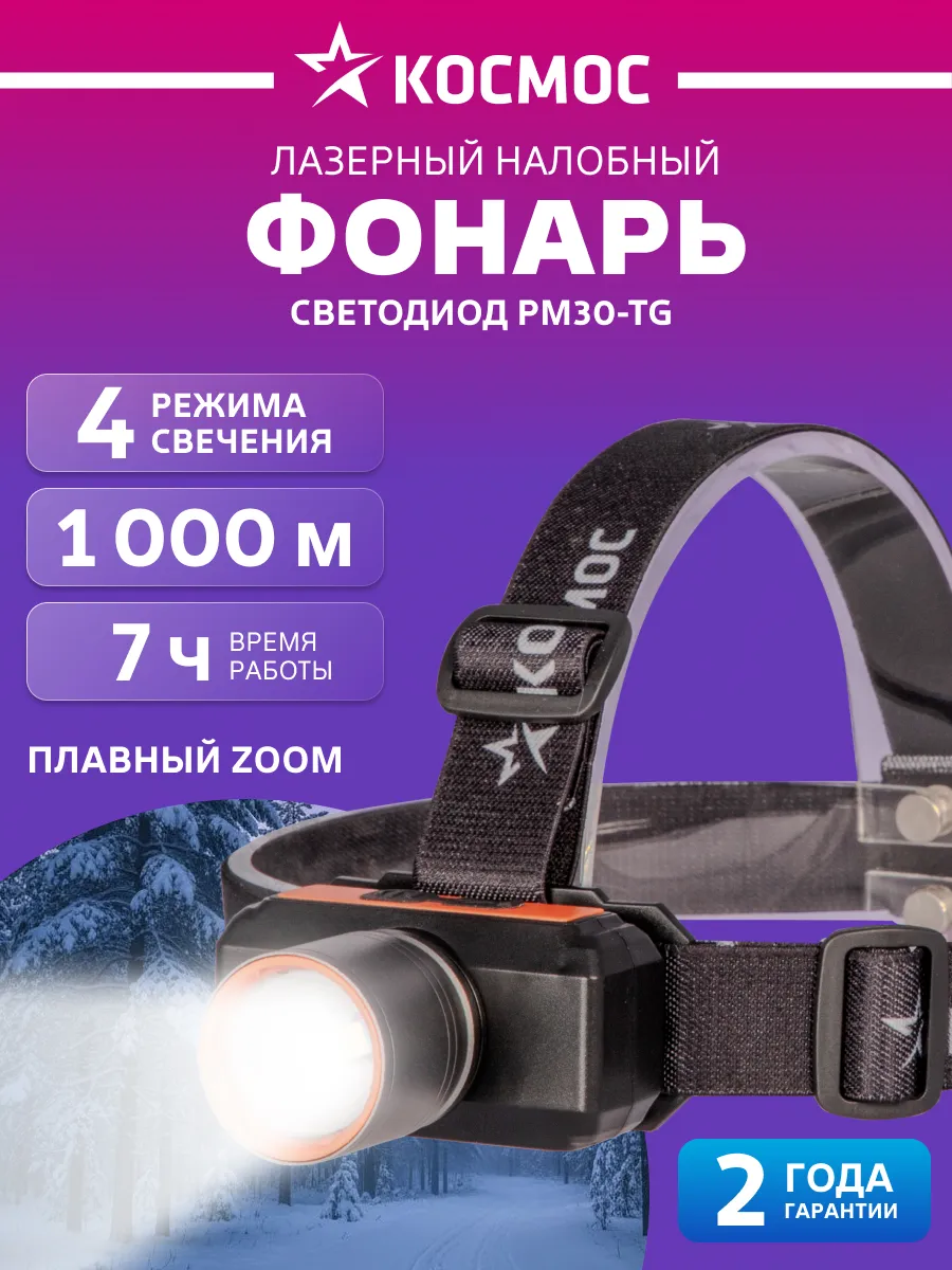 Налобный фонарь аккумуляторный с зарядкой мощный