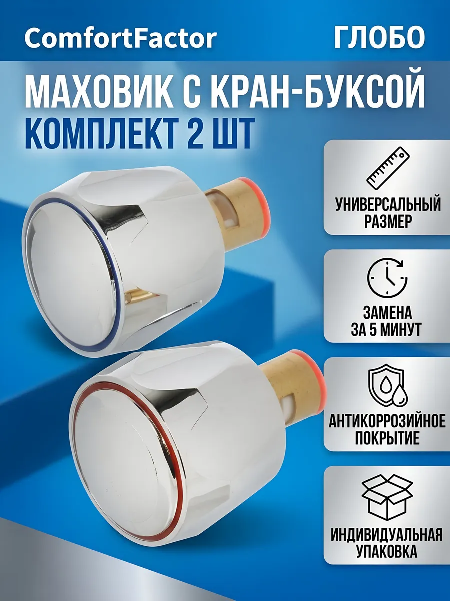 Набор маховиков с кран-буксой Глобо для смесителя