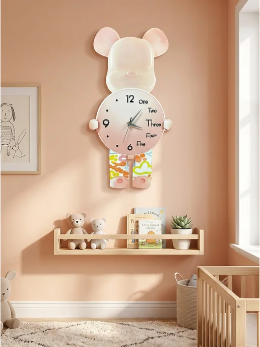DZiVA Часы настенные "Медвежонок Love" 21х40 см, 21x40 см, фото 4