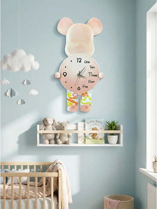 DZiVA Часы настенные "Медвежонок Love" 21х40 см, 21x40 см, фото 5