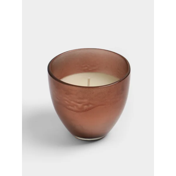 Свеча ароматическая в стеклянном подсвечнике с ароматом кофе