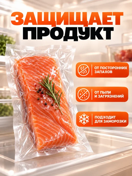 Маркет Пак Вакуумные пакеты 150х200 мм ПА ПЭ 70 мкм - 100 шт, 150x200 мм, 100 шт, фото 7