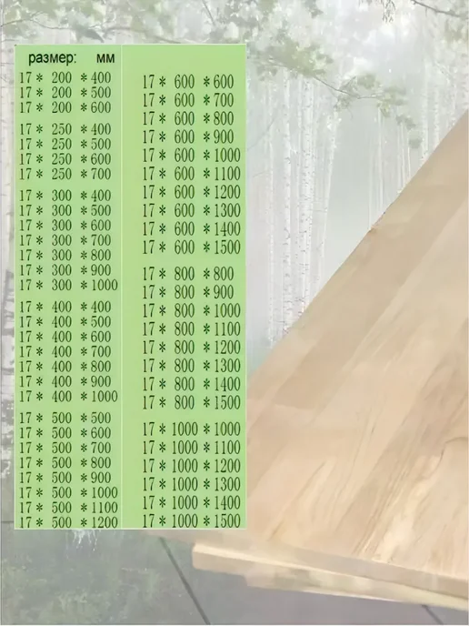 Мебельный щит сращенный 18*400*500, 18x400x500, фото 2