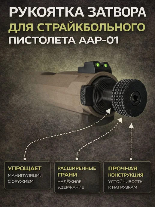 Tactical Gear Рукоятка затвора для страйкбольного пистолета AAP-01, черный