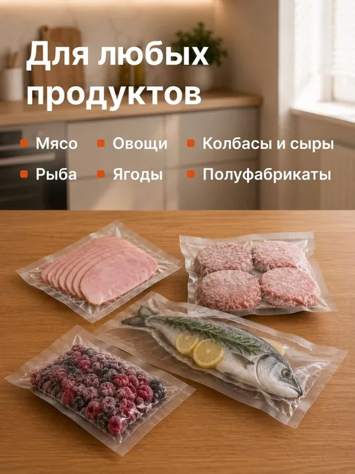 Гипермаркет упаковки Вакуумный пакет 80*150 мм ПЭТ ПЭ - 100 шт, 80x150 мм, 100 шт, фото 7