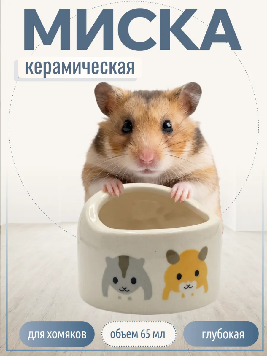 Миска для грызунов керамическая, хомяков и мышей