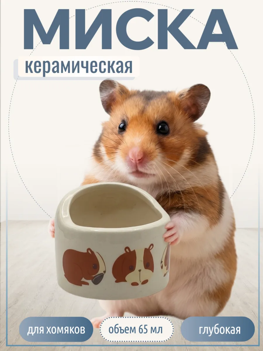 Миска для грызунов керамическая, хомяков и мышей